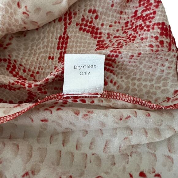 Parker Womens Silk Snake Print Butterfly Sleeve Blouse Top XS - Picture 5 of 8